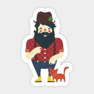 Beard & Kitten Sticker